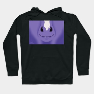 Purple Stripe Horse Face Hoodie